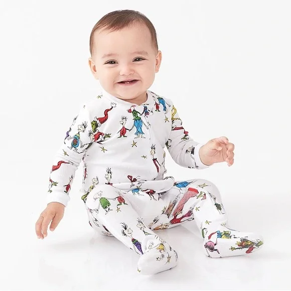 NEW Pottery Barn Holiday The Grinch Organic Cotton Knit Pajamas! FREE Gift wrap - Picture 8 of 10